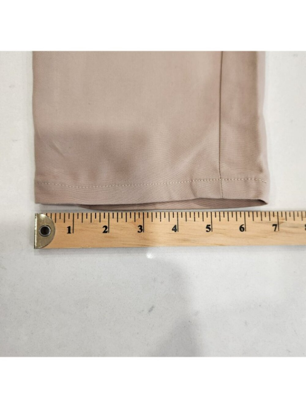 VTG 34 Heritage Verona Mid Rise Slim Leg Pants Mens Tag 31x34 Fits 32x27 Beige - Picture 13 of 14